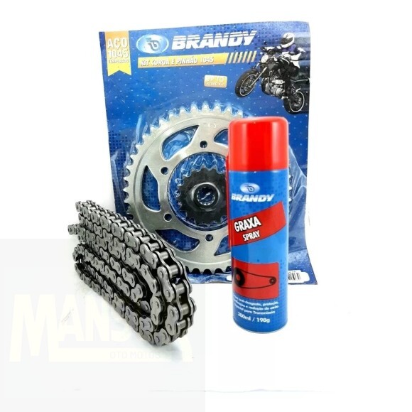 Kit Relação Yamaha YZF R6 2006 2016 com Retentor + Graxa Spray